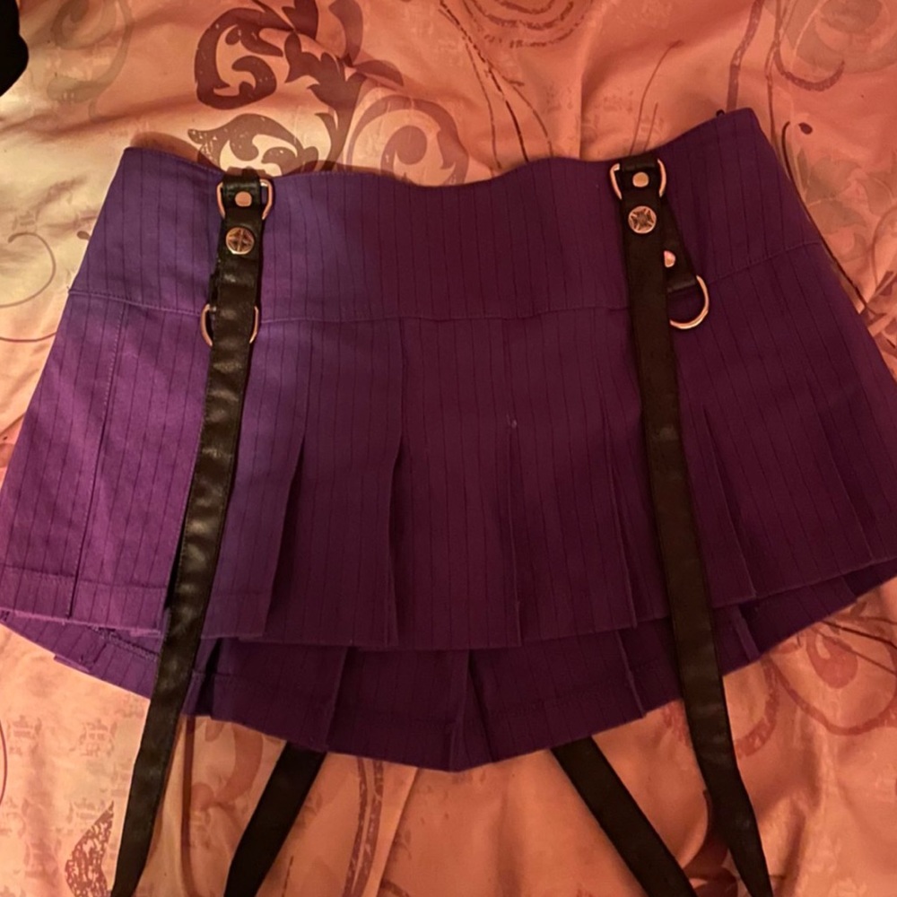 Rare Lip Service Purple Mini Skirt